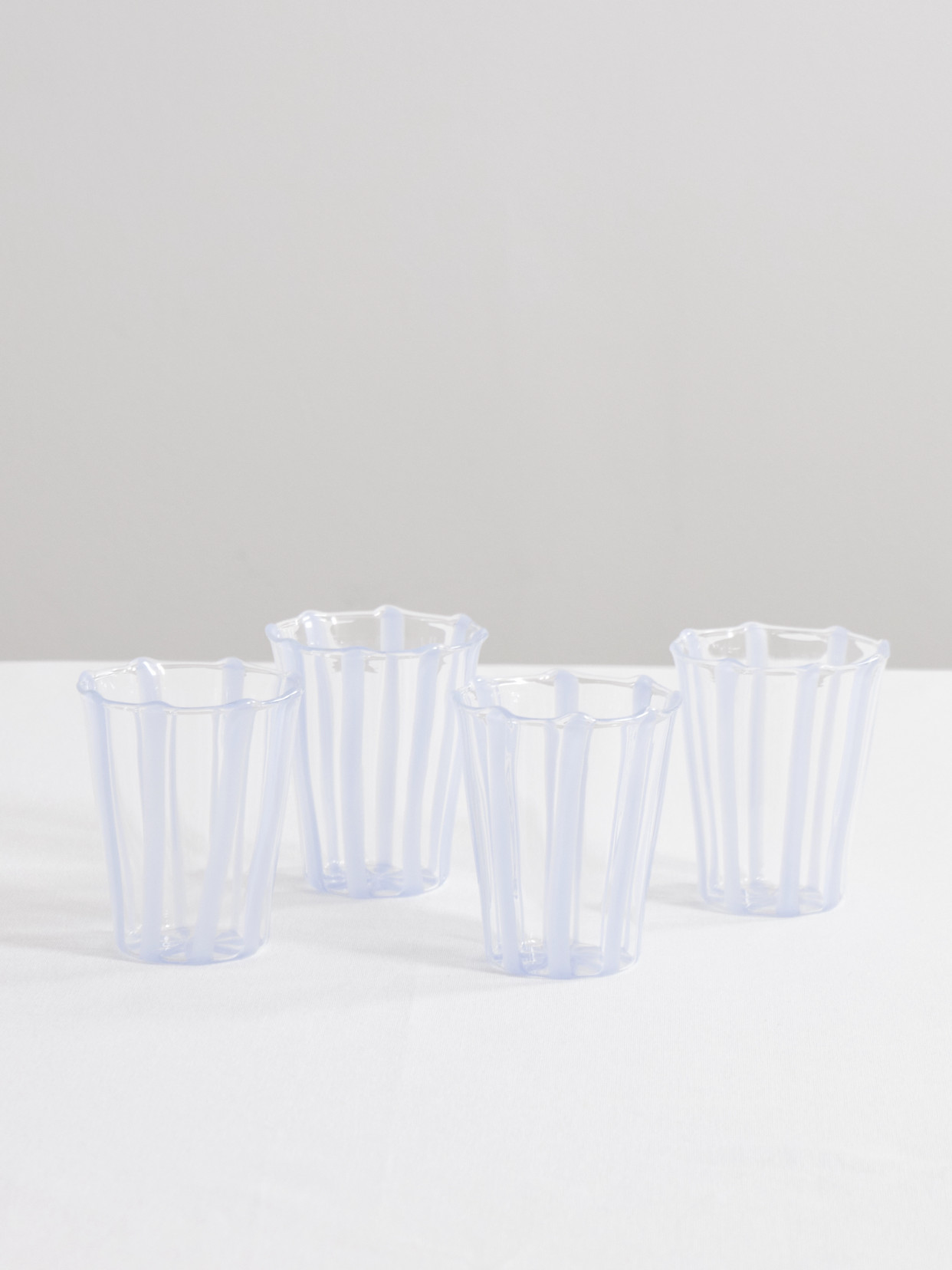 Sophie Lou Jacobsen Le Verre Bonbon Set Of Four Glasses In Blue