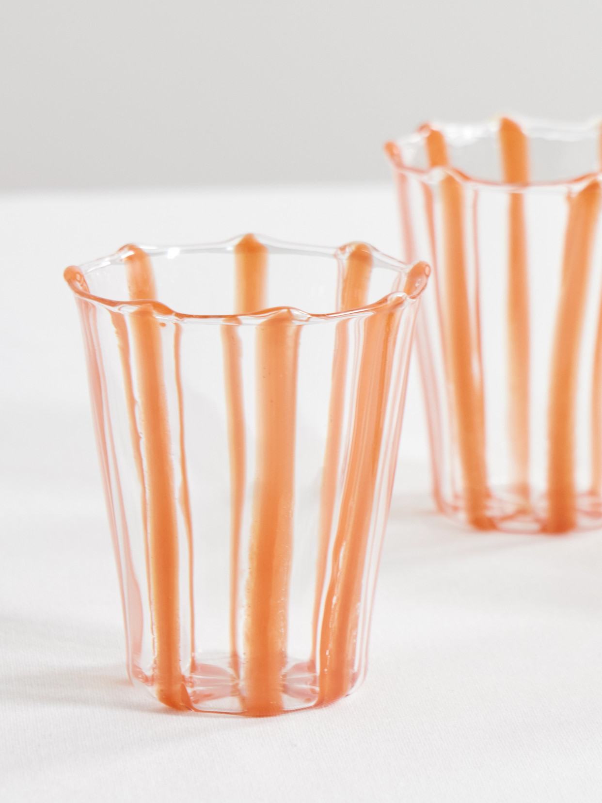 Sophie Lou Jacobsen Le Verre Bonbon Set Of Four Glasses In Orange