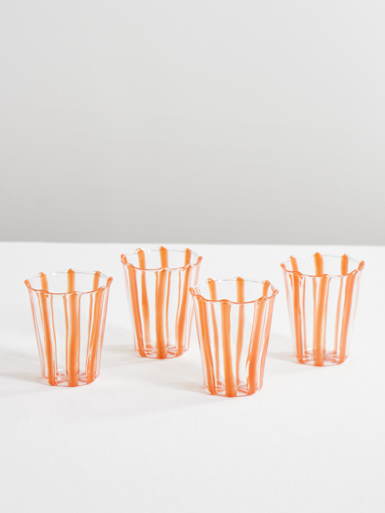 Sophie Lou Jacobsen Le Verre Bonbon Set Of Four Glasses In Orange