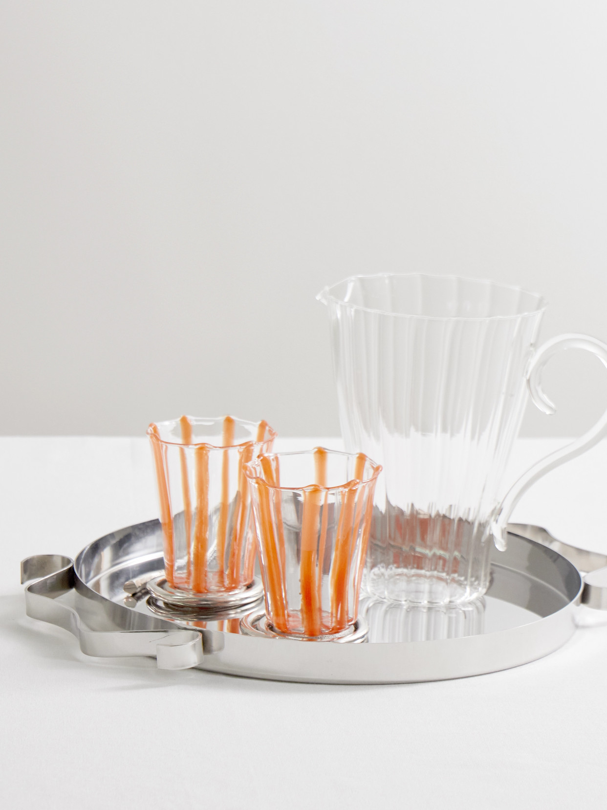 Sophie Lou Jacobsen Le Verre Bonbon Set Of Four Glasses In Orange