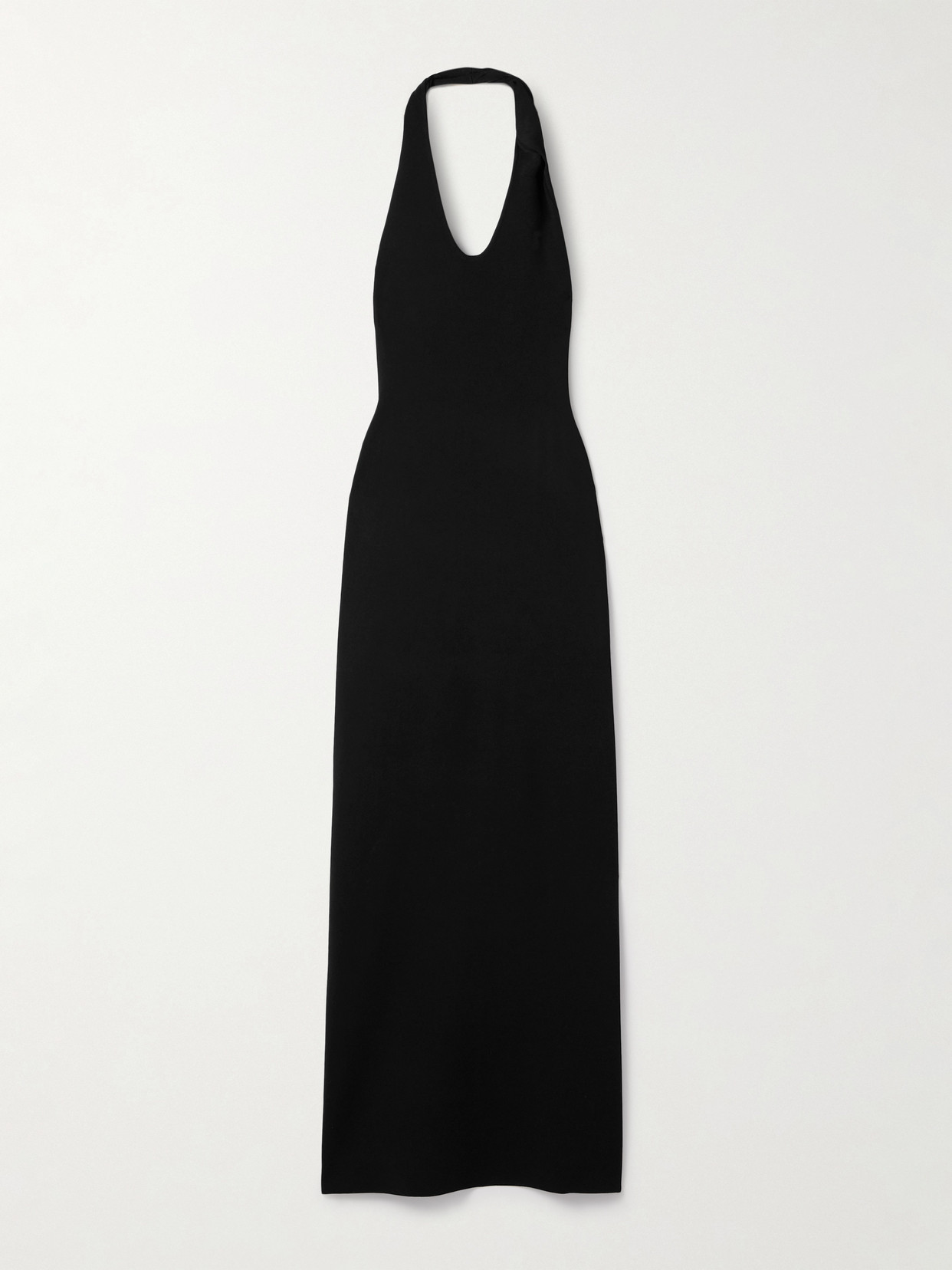 Sir Solari Stretch Recycled-jersey Halterneck Maxi Dress In Black