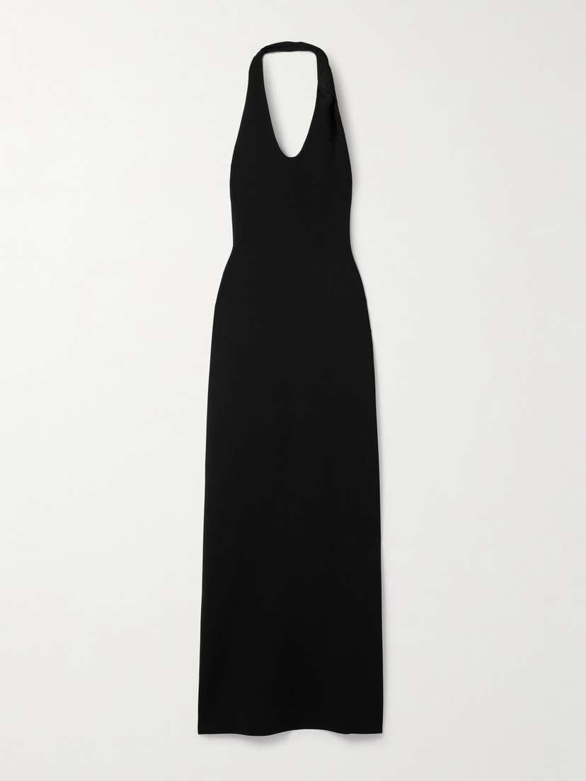 SIR. Solari Stretch Recycled-jersey Halterneck Maxi Dress