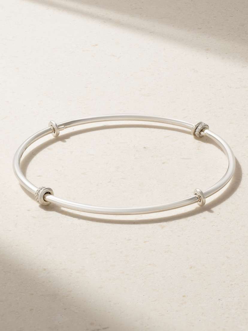 Spinelli Kilcollin Kini Sterling Silver Diamond Bangle