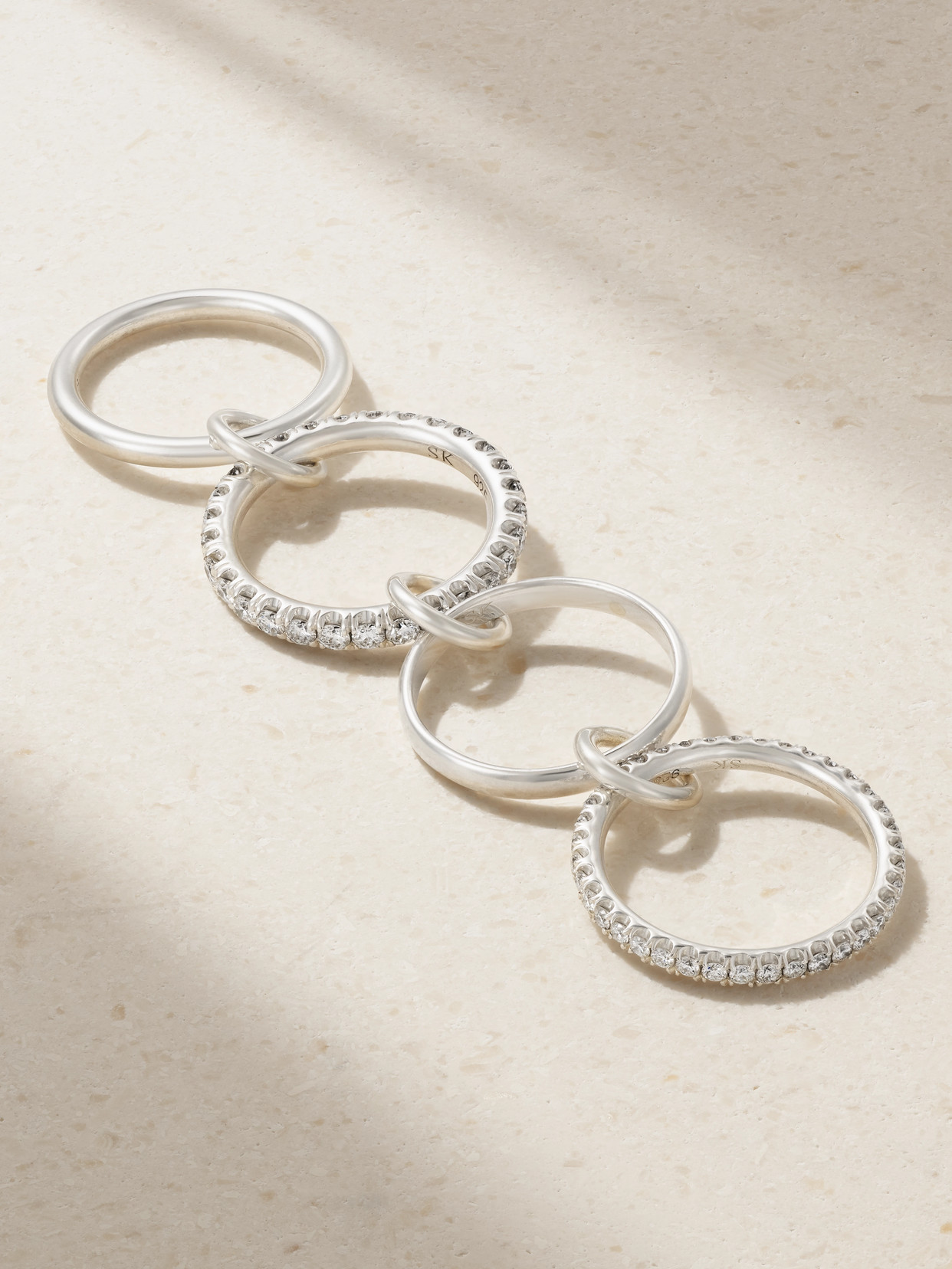 Spinelli Kilcollin Halley Sterling Silver Diamond Ring In Silver