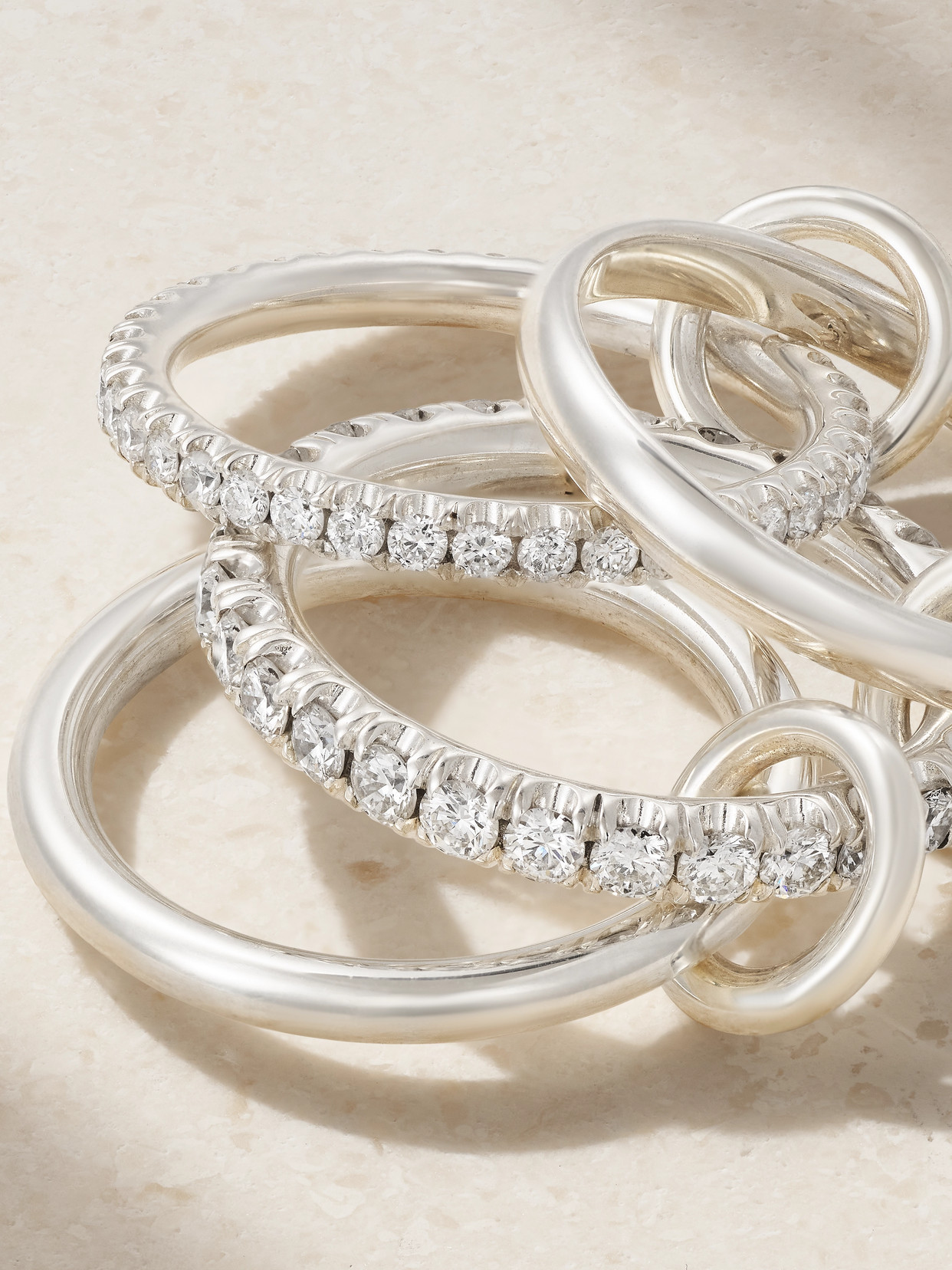 Spinelli Kilcollin Halley Sterling Silver Diamond Ring In Silver