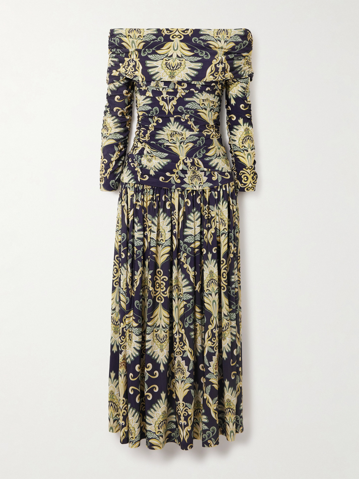 Farm Rio Wonderful Arabesque Off-the-shoulder Printed Stretch-jersey Maxi Dress In Animal Print
