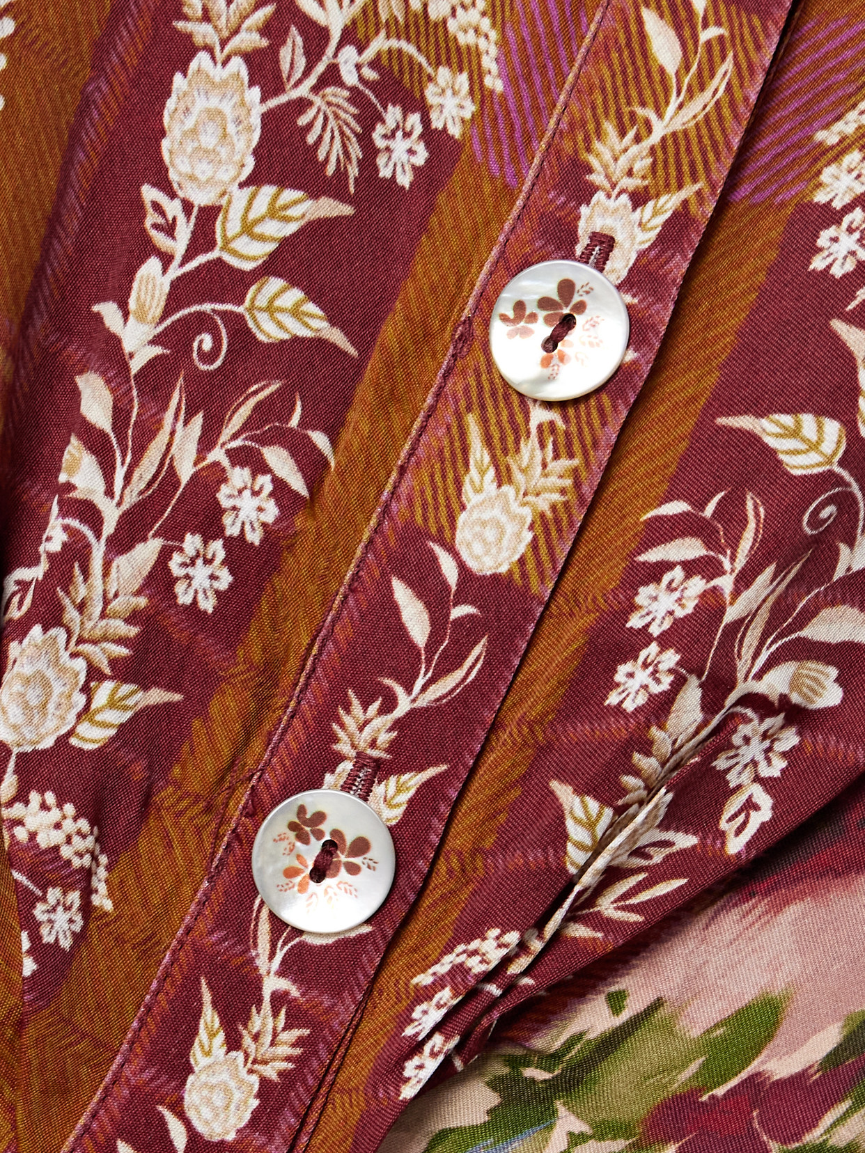 Farm Rio Tie-detailed Floral-print Twill Mini Shirt Dress In Multi