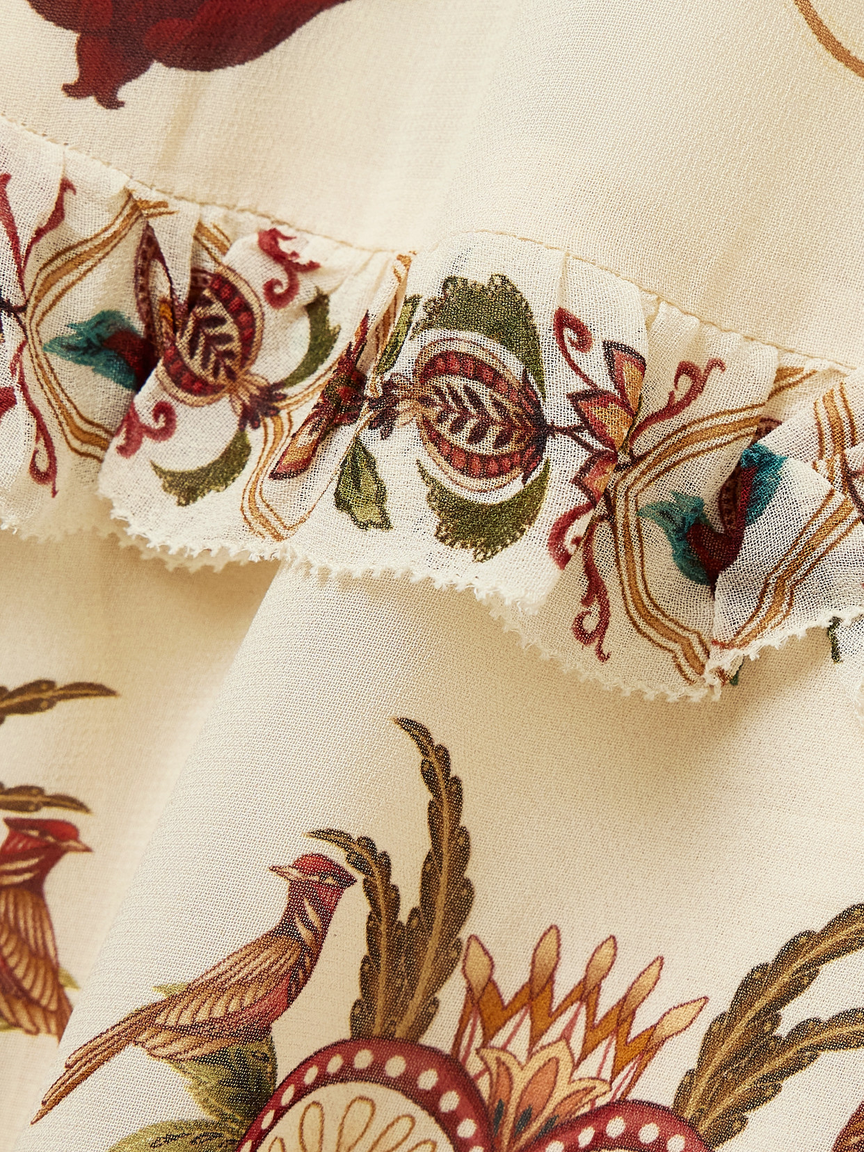 Farm Rio Majestic Hearts Tiered Floral-print Georgette Maxi Dress In Multi