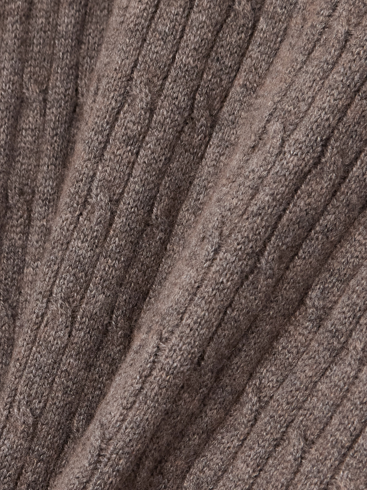 Cult Gaia Natacha Cable-knit Wool And Cashmere-blend Dress In Brown