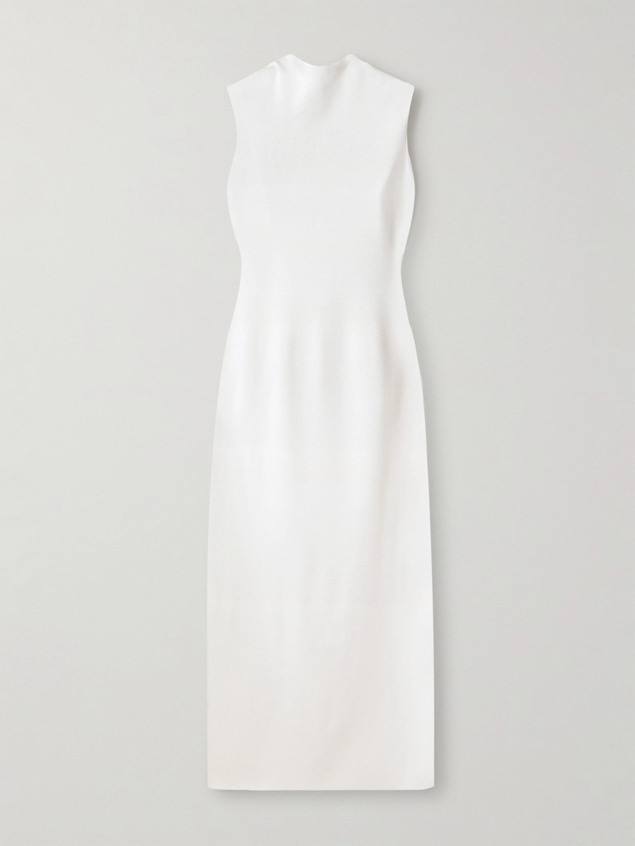 Cult Gaia Deirdra Embellished Open-back Draped Knitted Midi Dress In White
