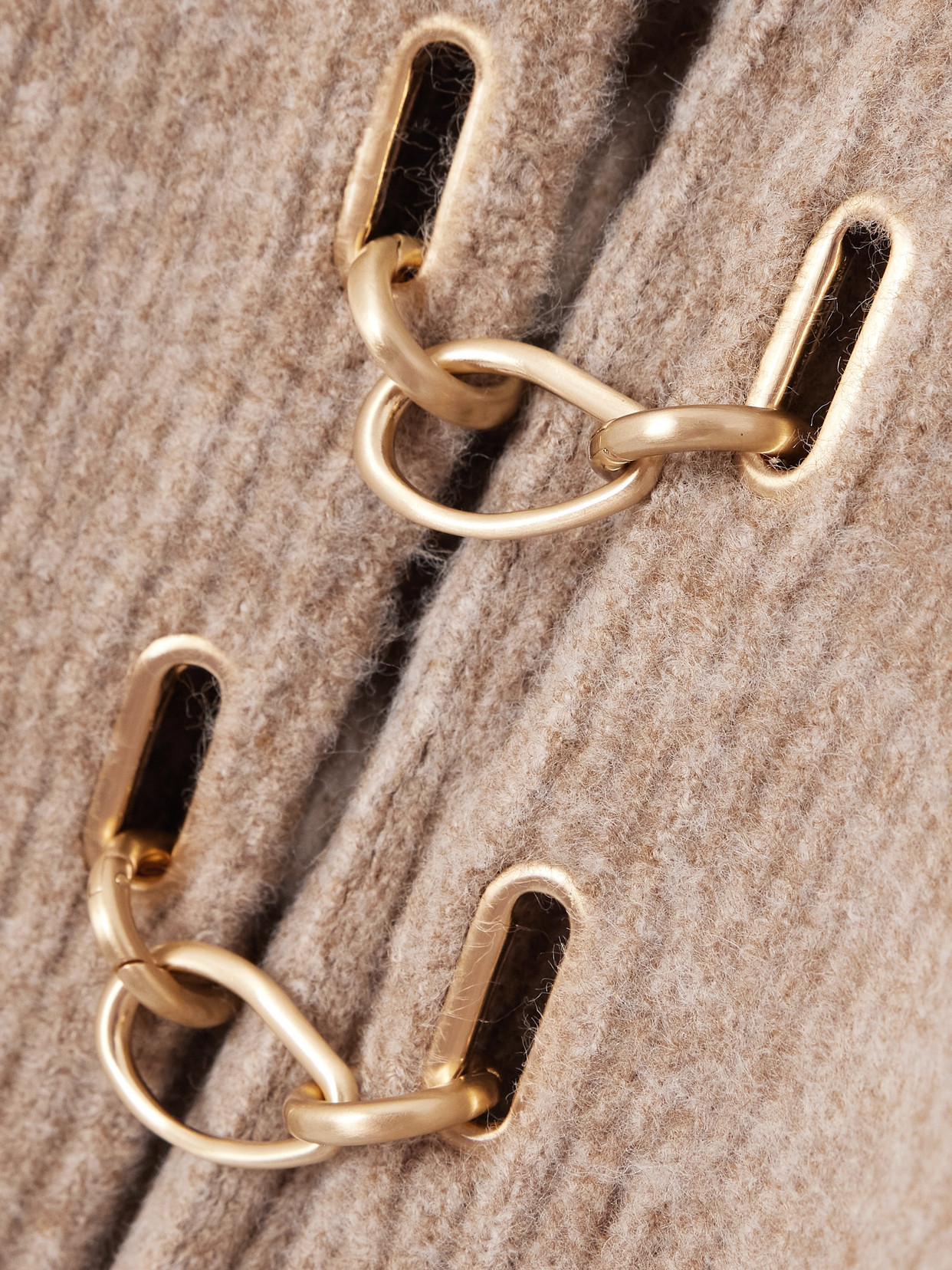 Cult Gaia Mayalu Ribbed-knit Cardigan In Neutral