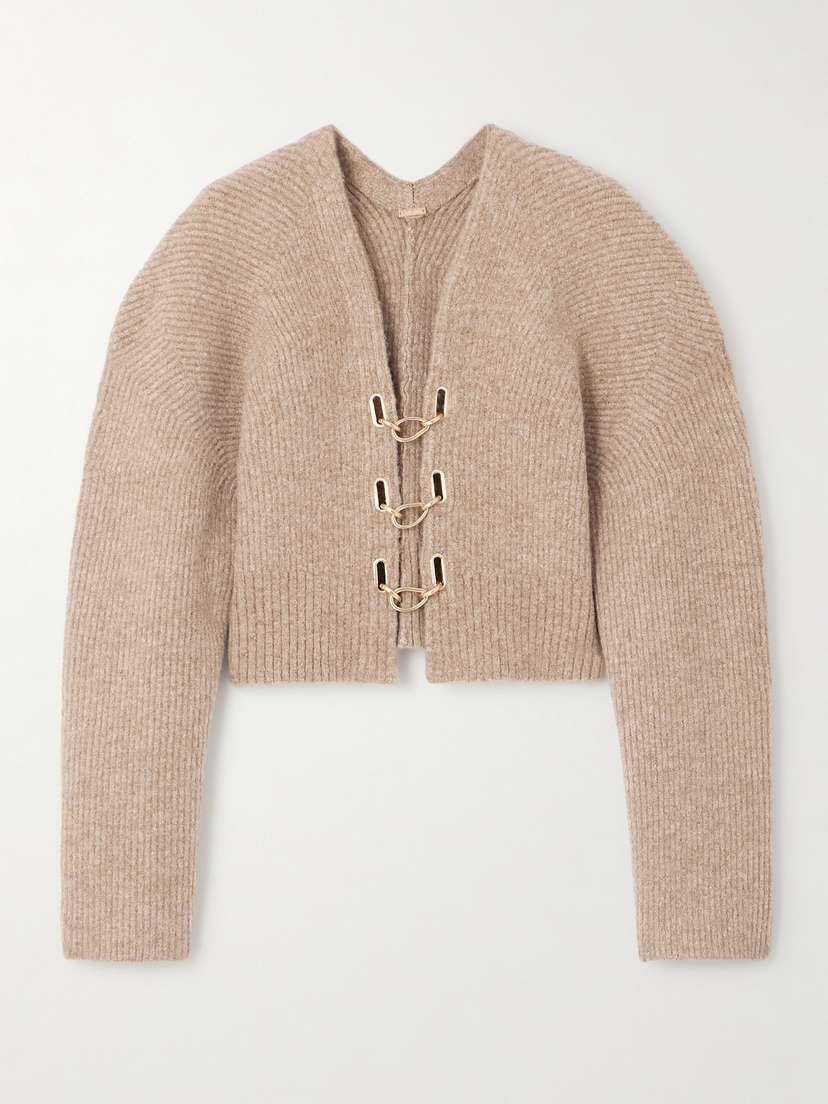 Cult Gaia Mayalu Ribbed-knit Cardigan