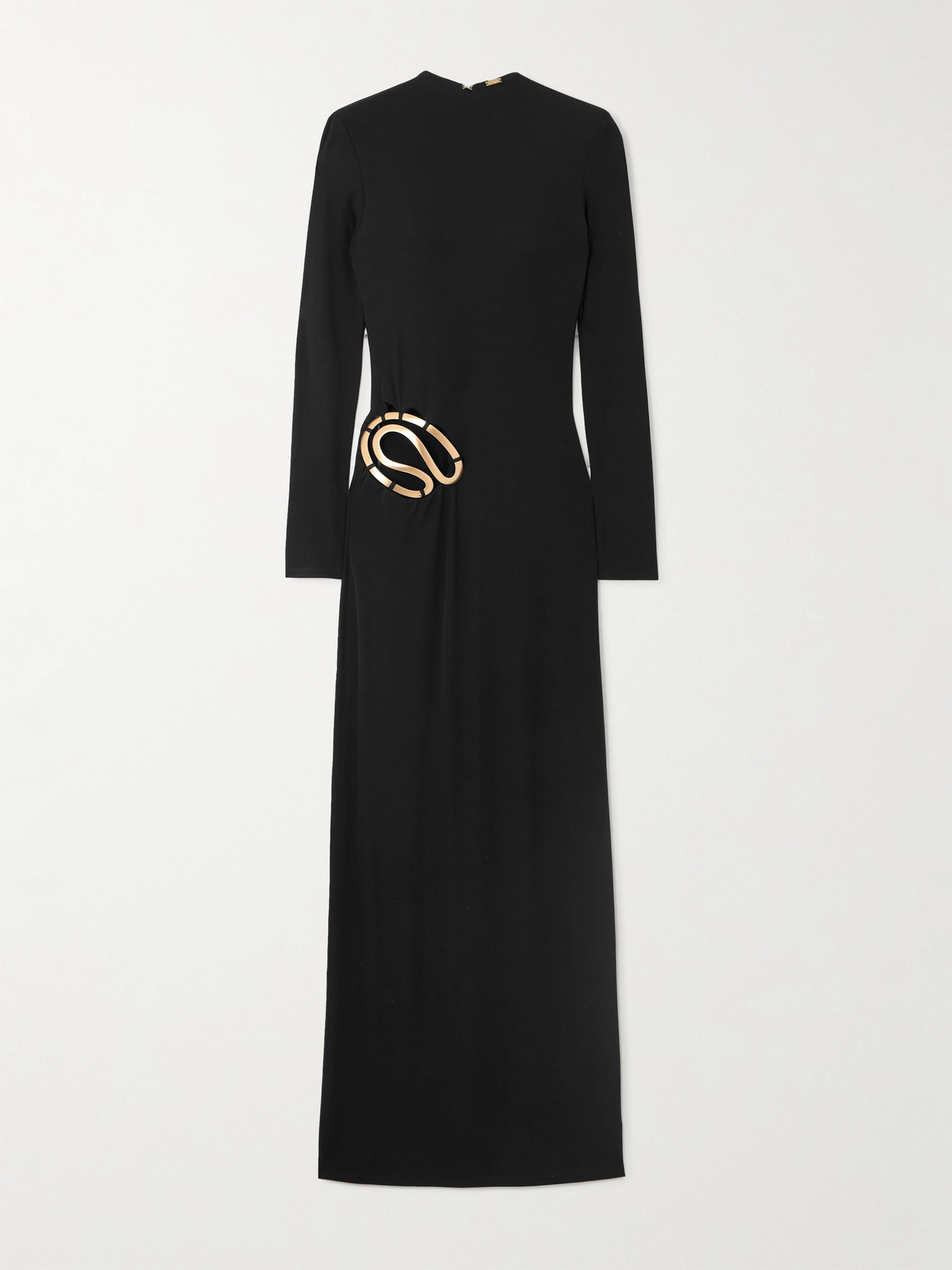 Cult Gaia Jacenta Embellished Cutout Jersey Gown In Black