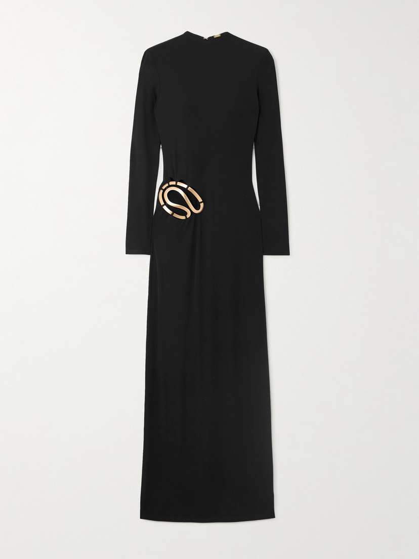 Cult Gaia Jacenta Embellished Cutout Jersey Gown