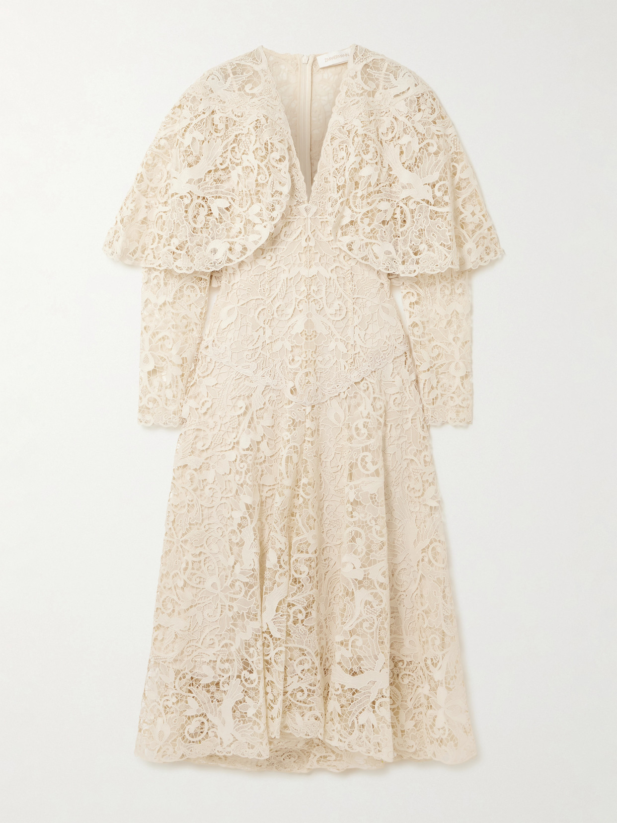 Zimmermann Memento Long-sleeve Lace Dress In White