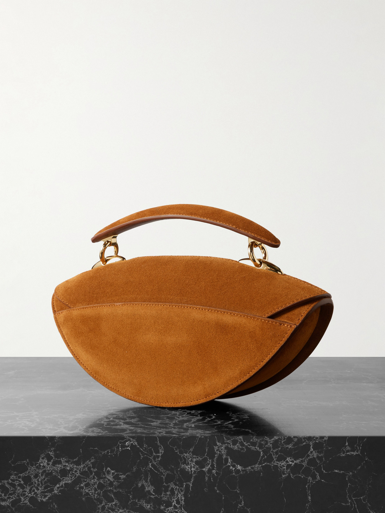 Zimmermann Wavelength Suede Shoulder Bag In Brown