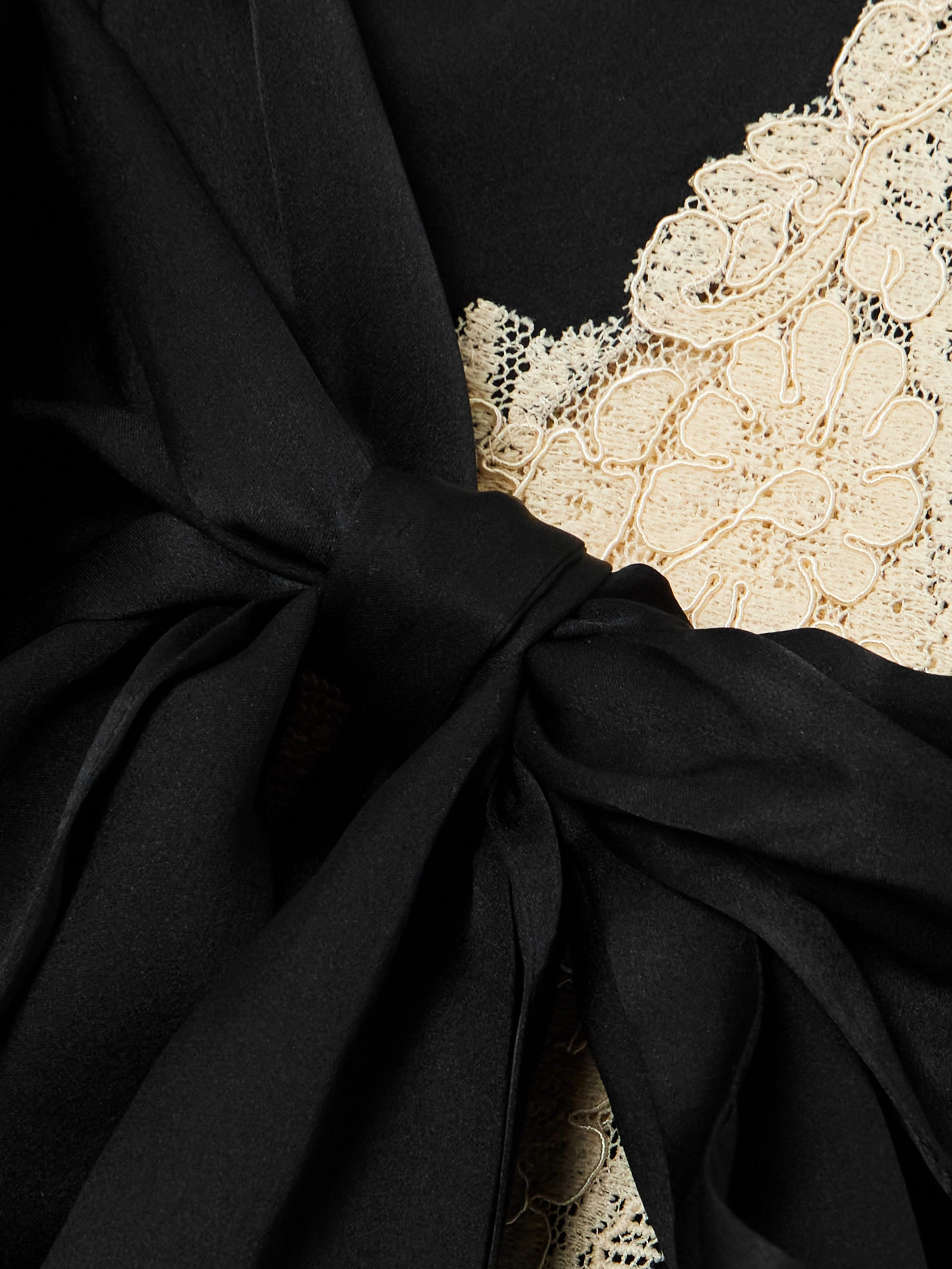 Zimmermann Hypnotic belted lace-trimmed satin mini dress