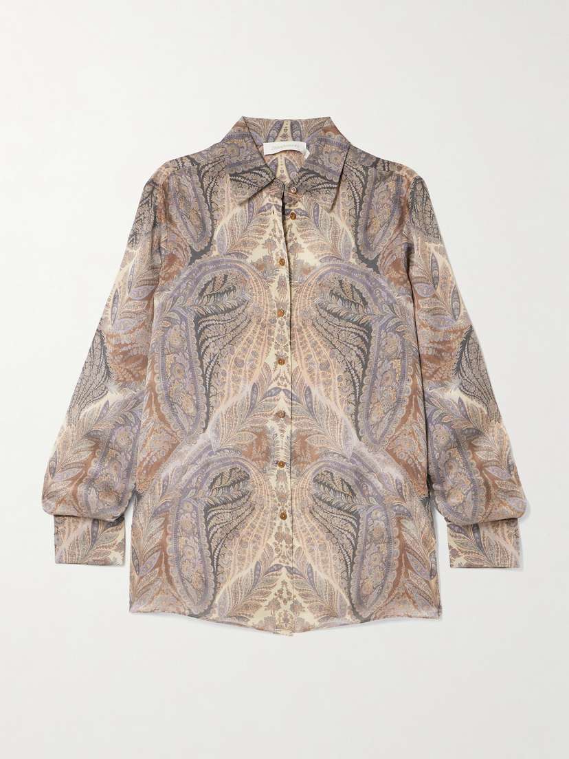 Zimmermann Hypnotic Paisley-print Silk Shirt