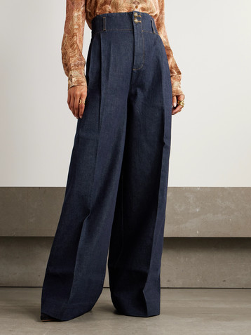 Zimmermann Hypnotic pleated wide-leg jeans