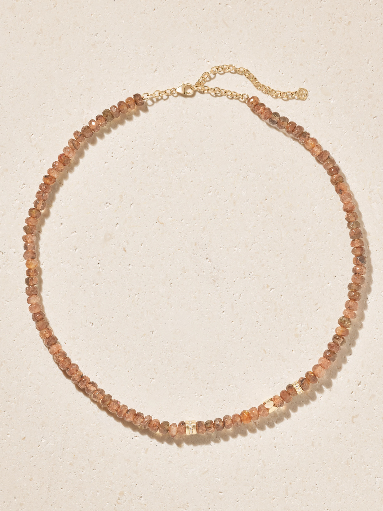 Sydney Evan 14-karat Gold, Andalusite And Diamond Necklace