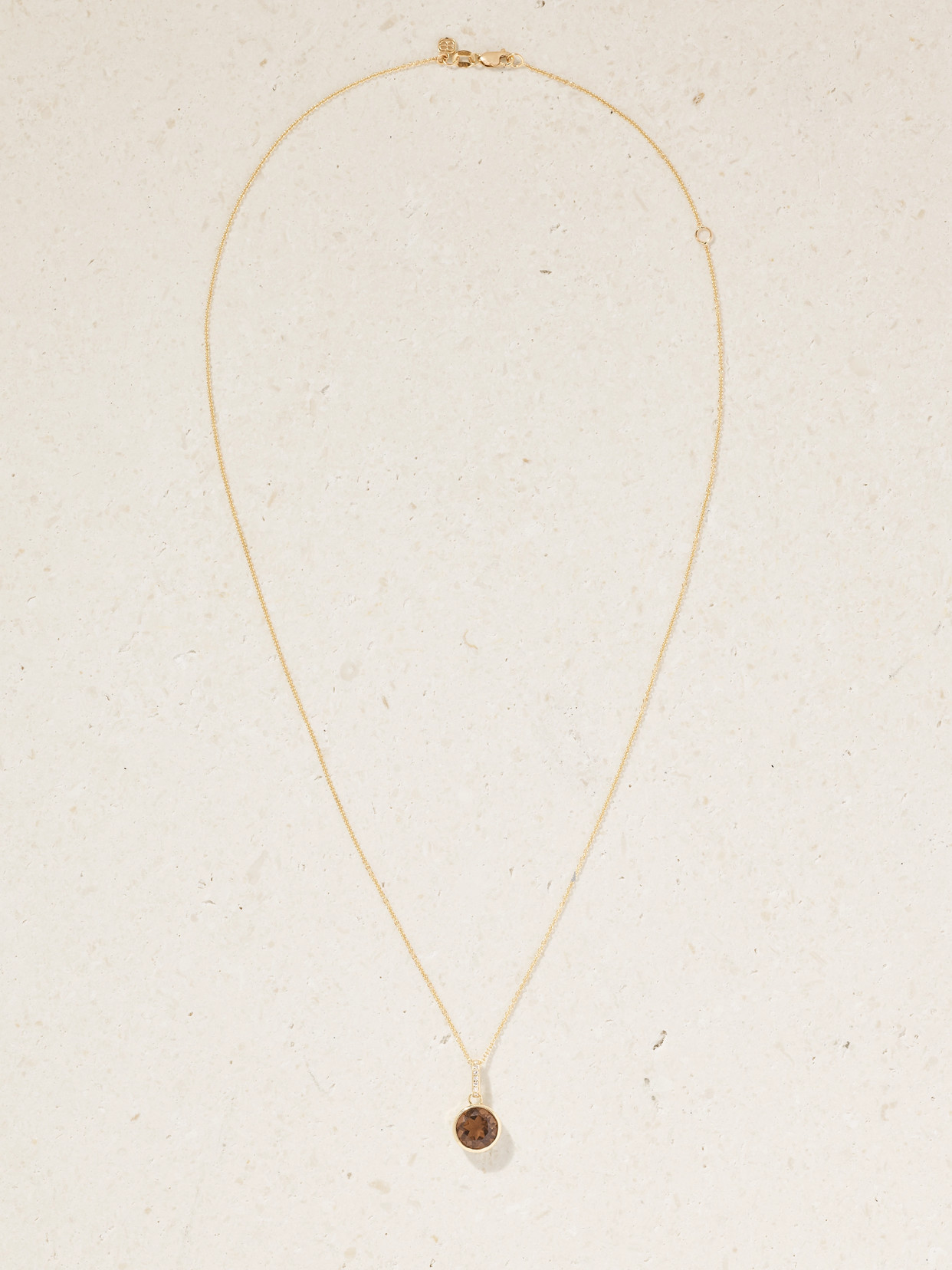 Sydney Evan Icon Solitaire 14-karat Gold, Topaz And Diamond Necklace