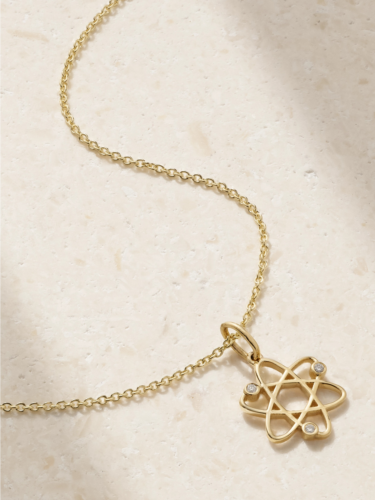 Sydney Evan Cosmos 14-karat Gold Diamond Necklace