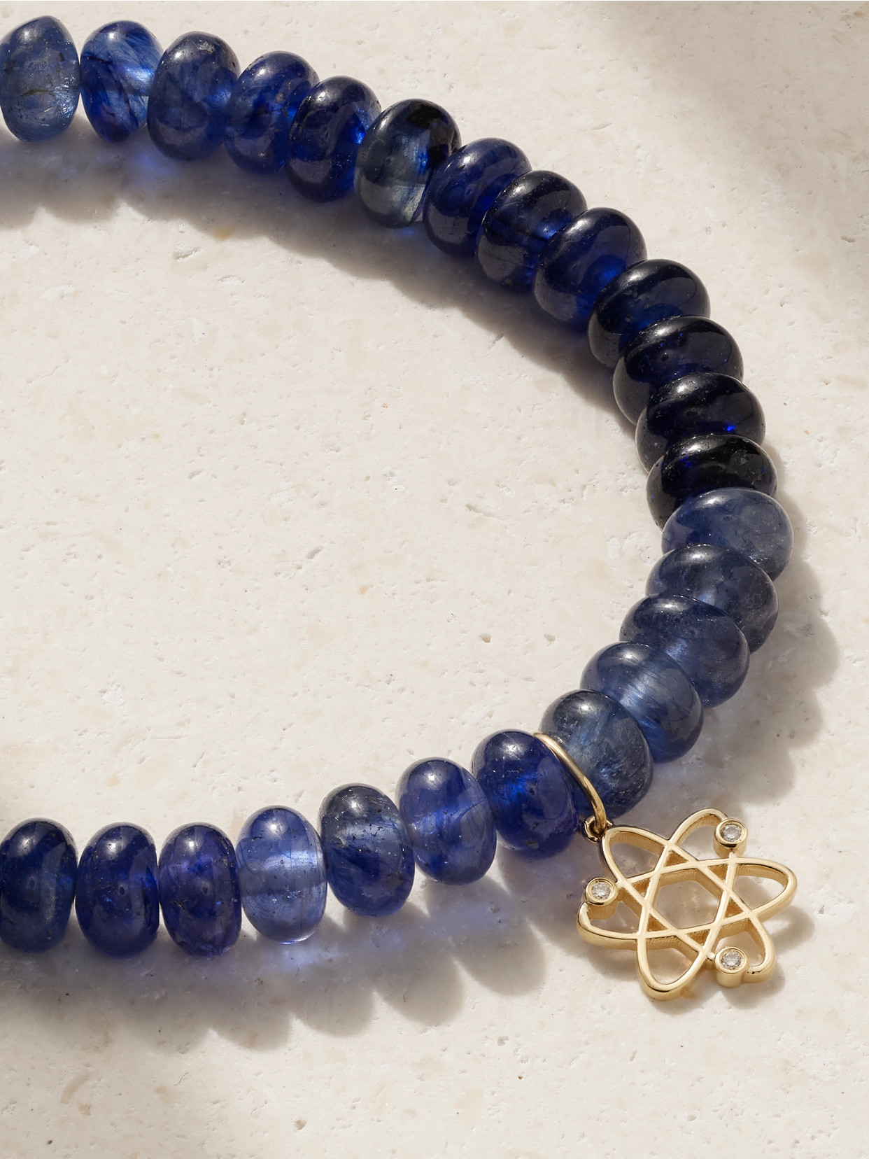 Sydney Evan Cosmos 14-karat Gold, Sapphire And Diamond Bracelet In Blue