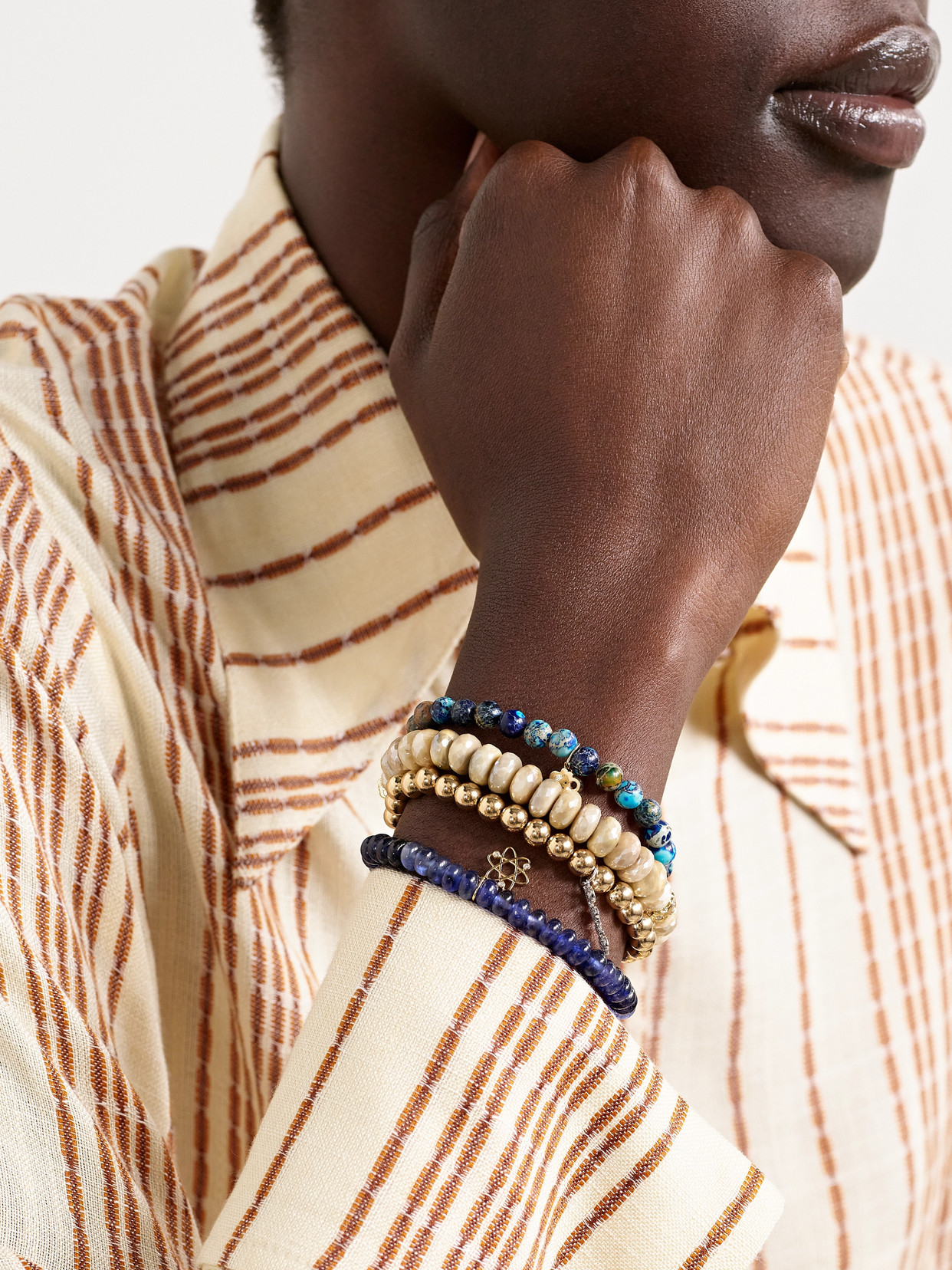 Sydney Evan Cosmos 14-karat Gold, Sapphire And Diamond Bracelet In Blue