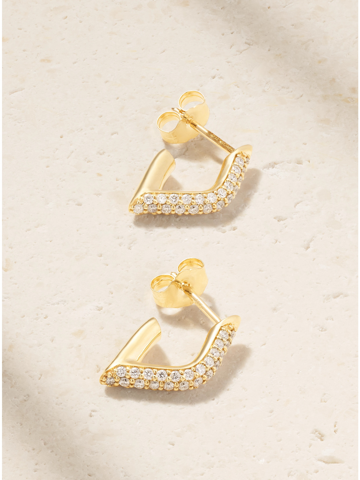 Sydney Evan 14-karat Gold Diamond Earrings