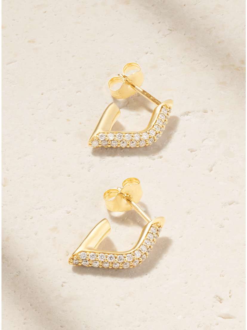 Sydney Evan 14-karat Gold Diamond Earrings