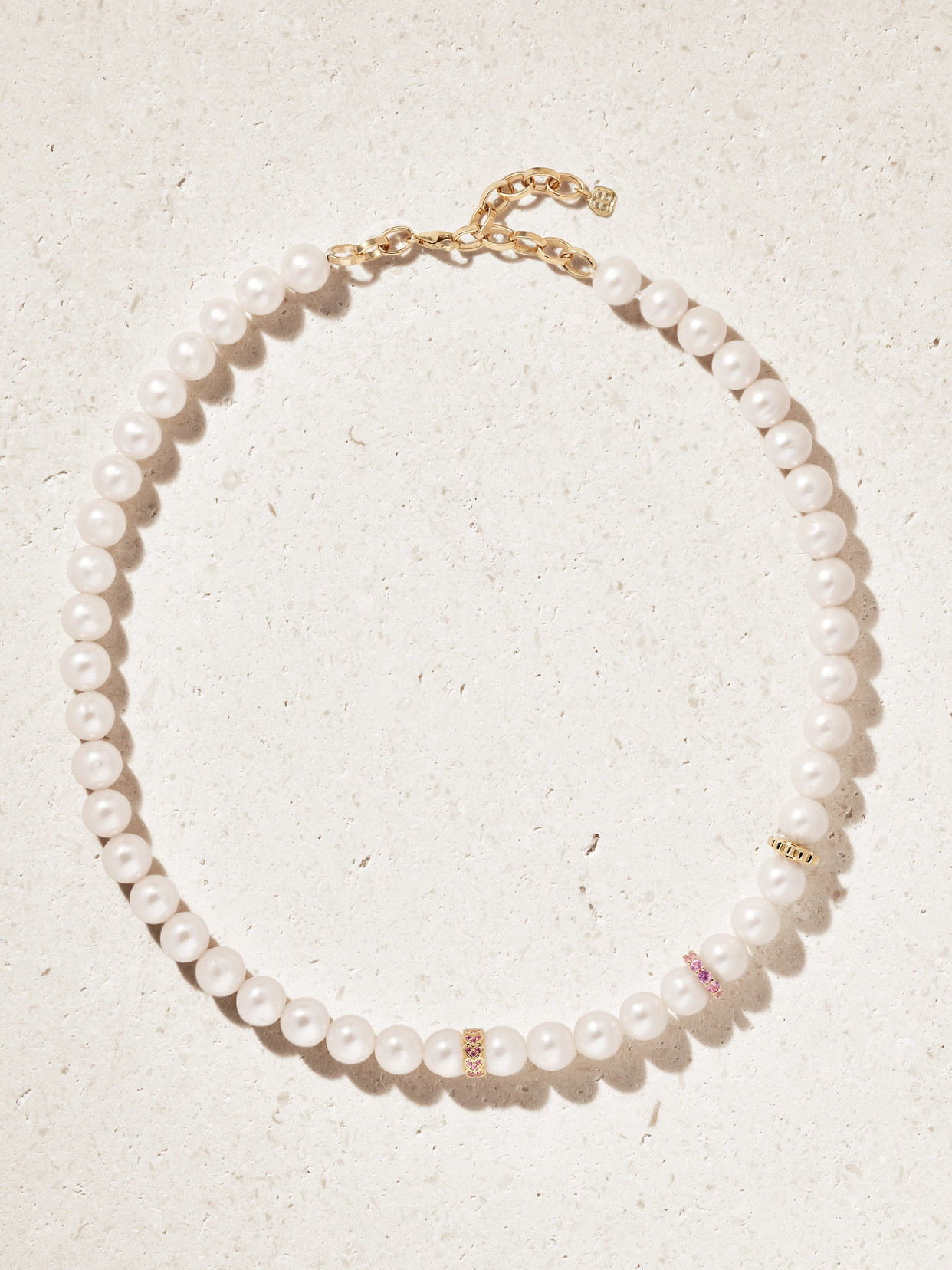Sydney Evan 14-karat Gold, Sapphire And Pearl Necklace
