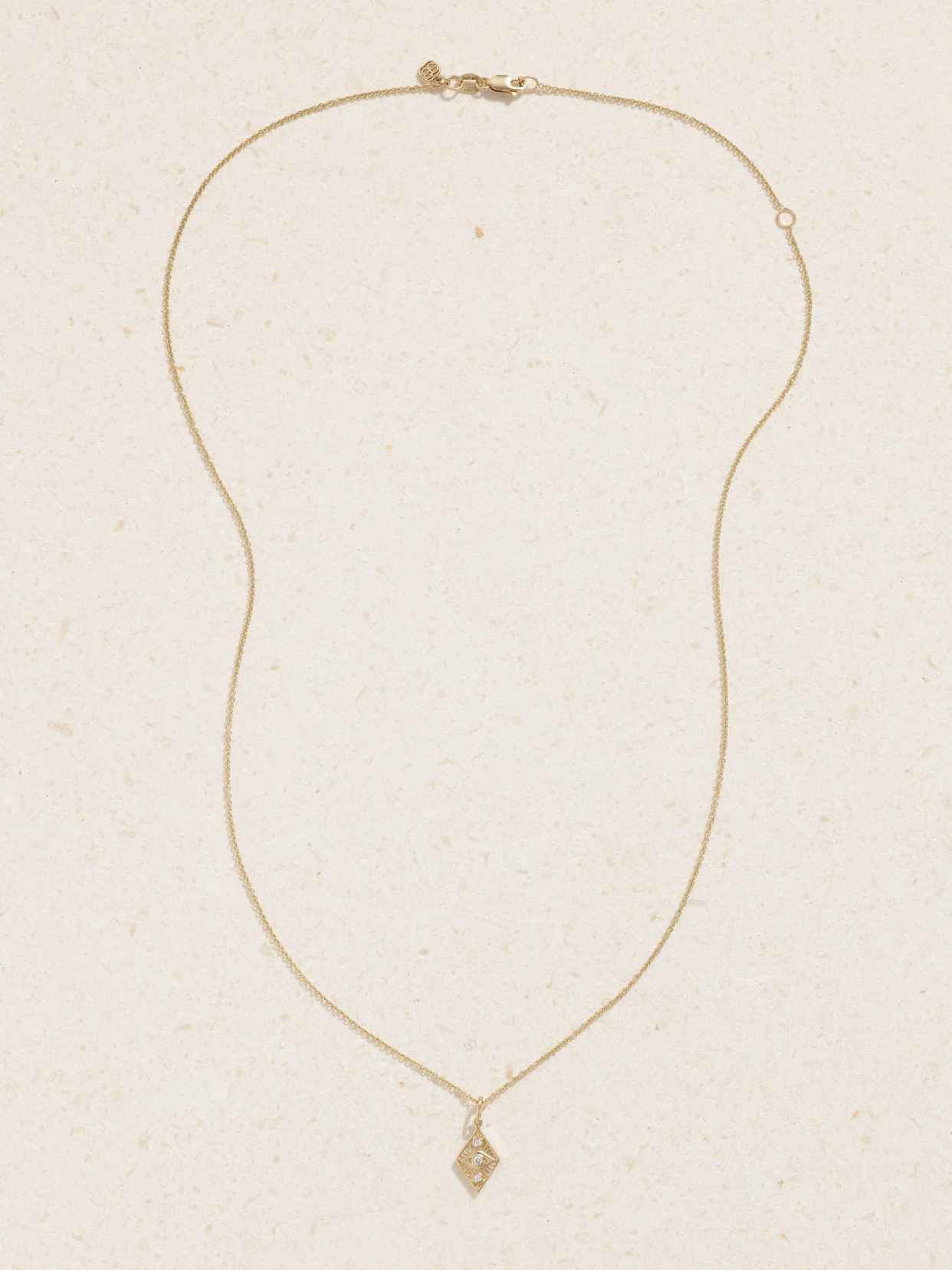 Sydney Evan Ace Of Diamonds 14-karat Gold Diamond Necklace In Gold