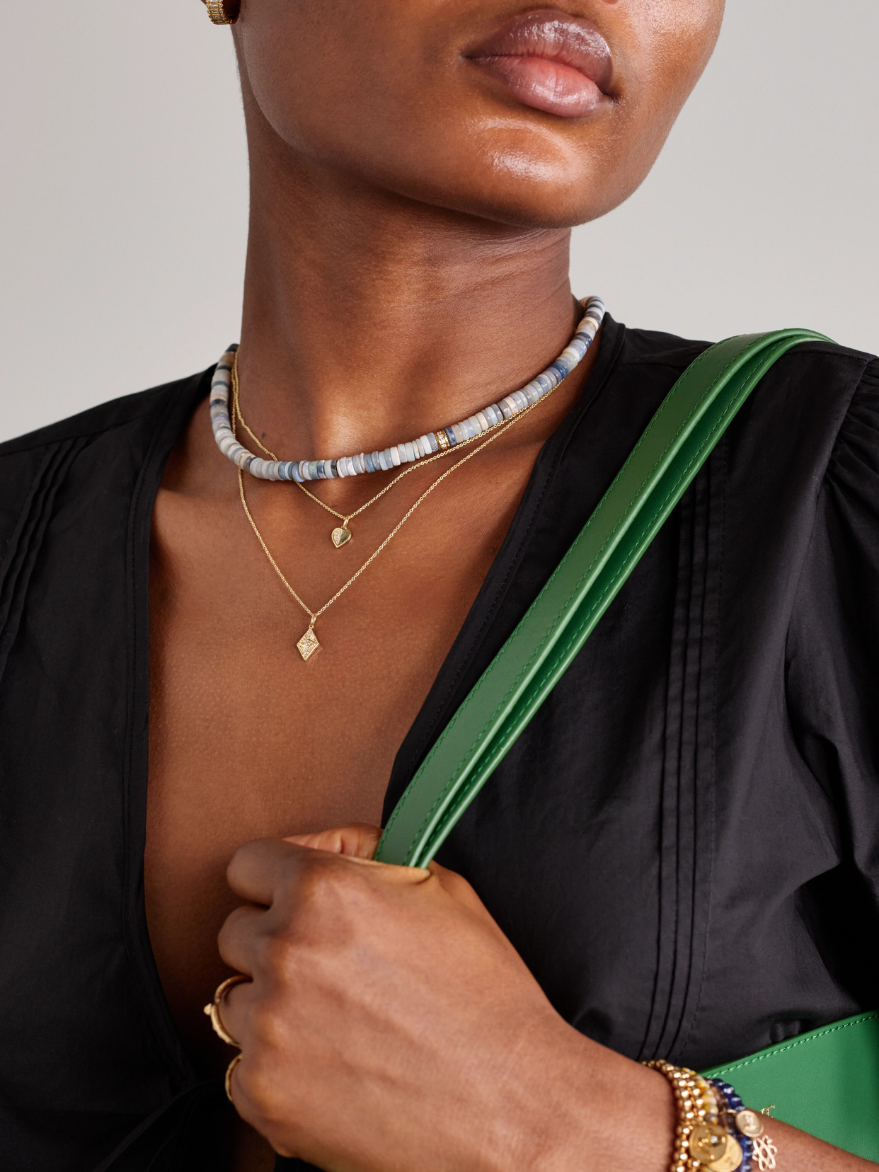 Sydney Evan Ace Of Diamonds 14-karat Gold Diamond Necklace In Gold