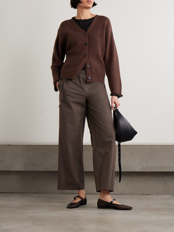 Deiji Studios Flounce recycled ribbed-knit cardigan
