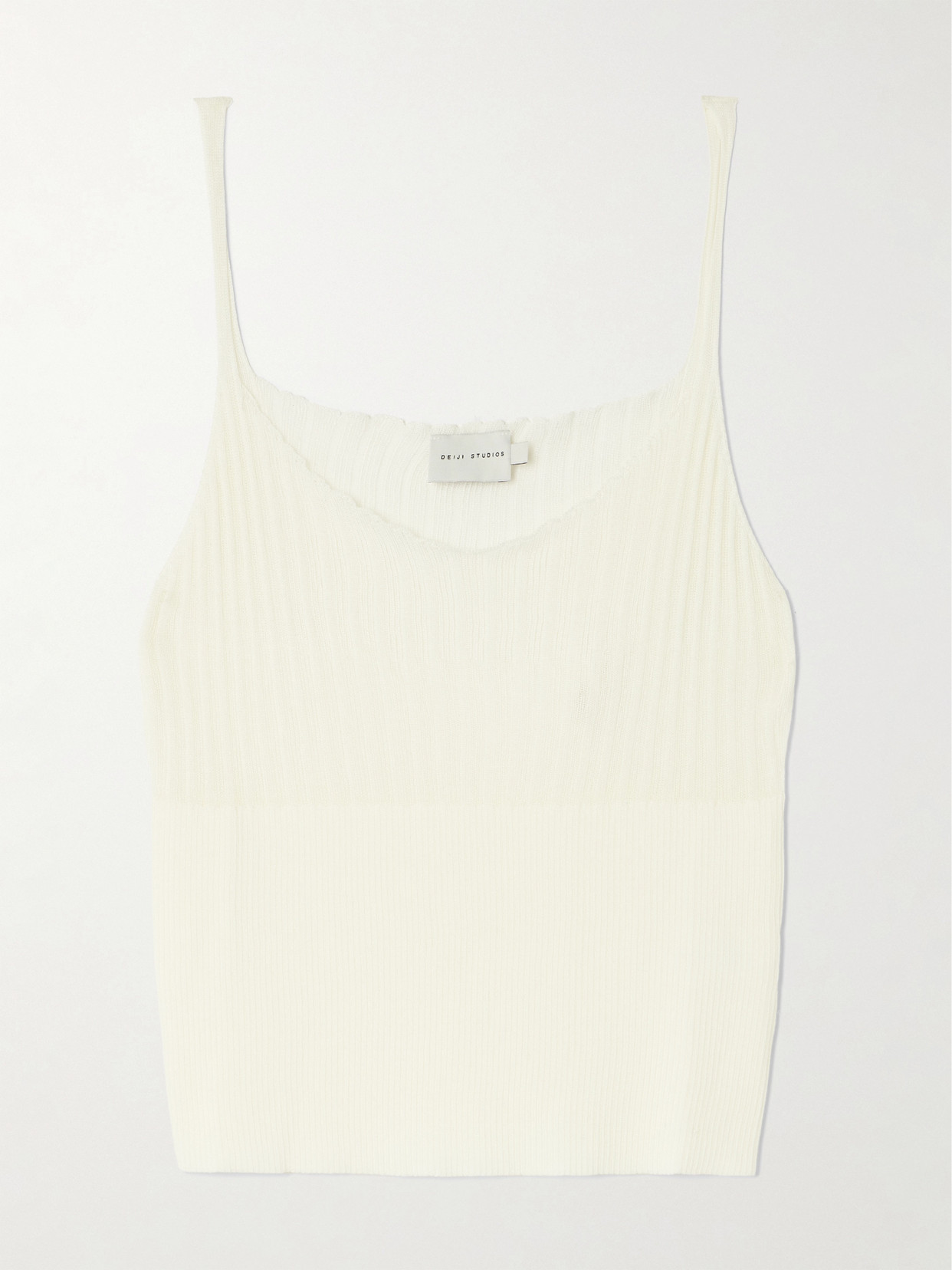 Deiji Studios Ribbed Lyocell Tank In White