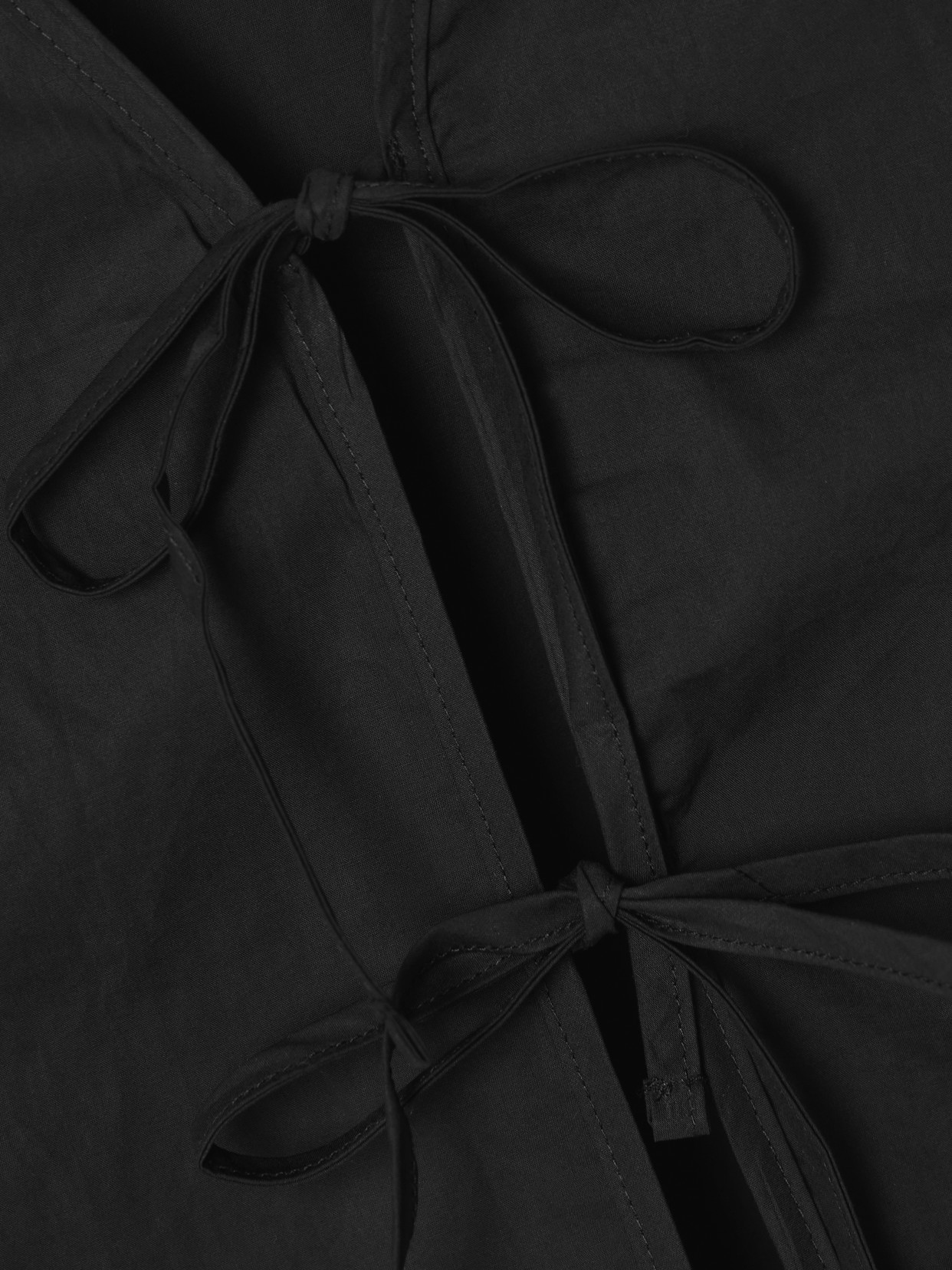 Pintuck Tie-Detailed Organic Cotton-Poplin Top