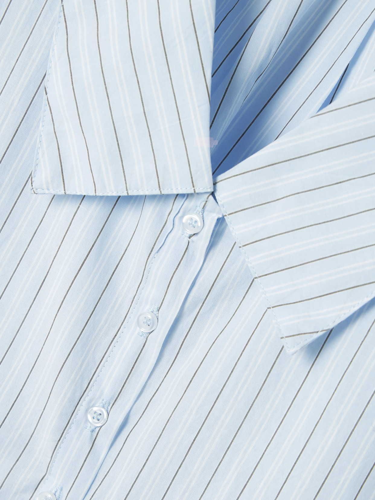 Sweep Ruffled Striped Cotton-Poplin Shirt