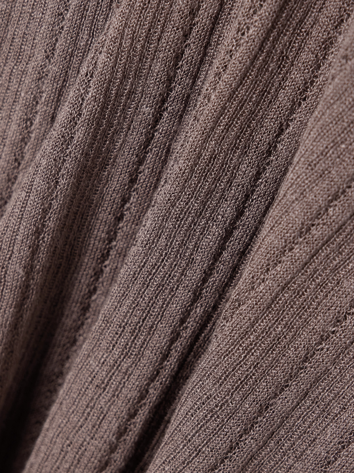 Ribbed Open-Knit Top