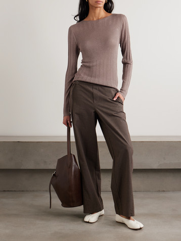 Deiji Studios Ribbed open-knit top