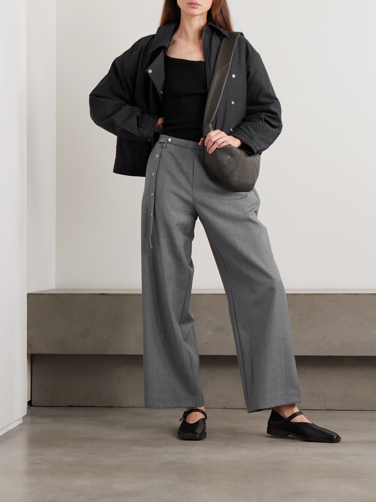 Lapel Padded Tencel Lyocell And Cotton-Blend Jacket