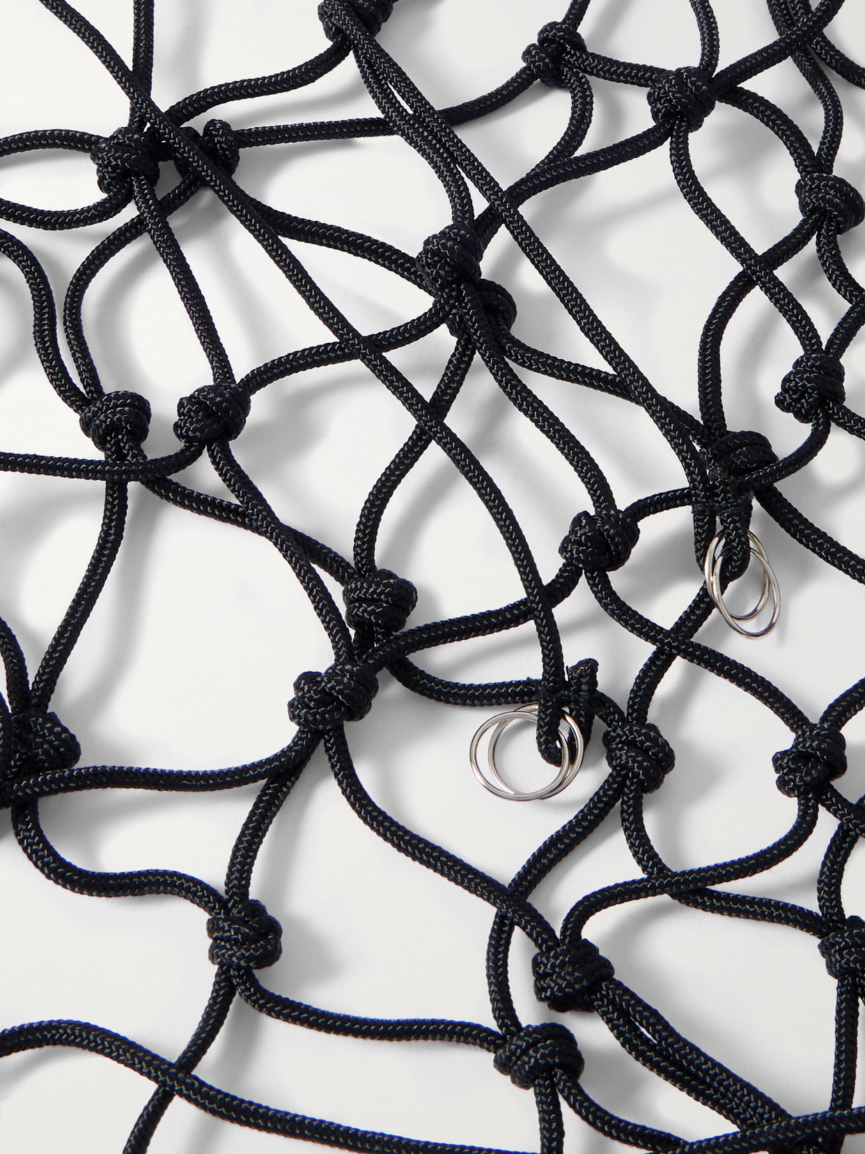 Deiji Studios Macramé Cord Belt In Black