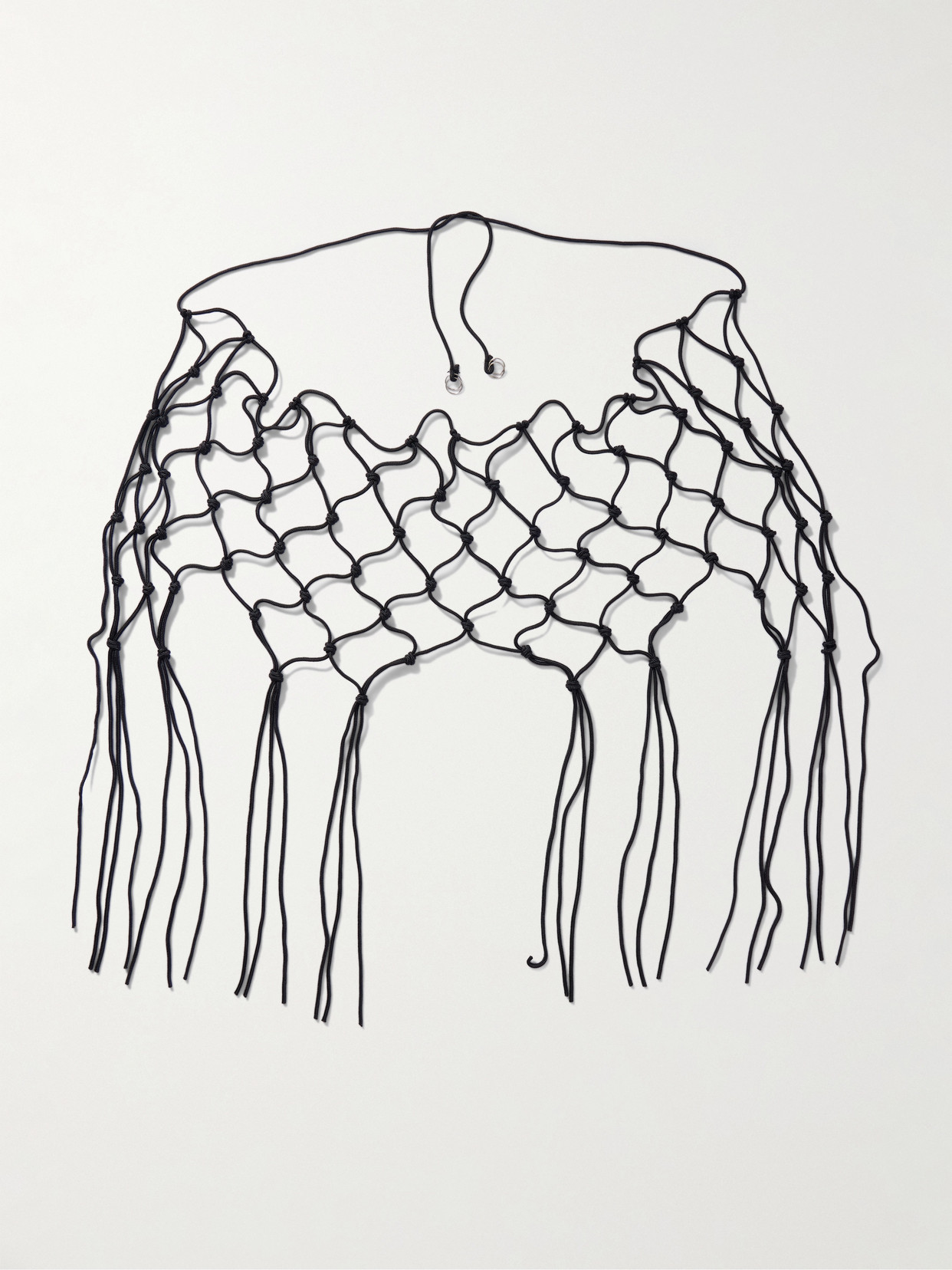 Deiji Studios Macramé Cord Belt In Black