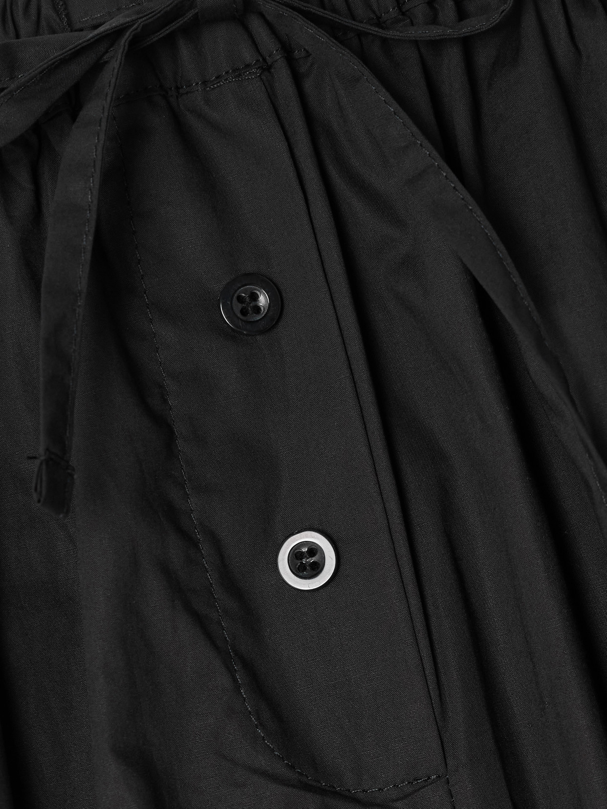 Deiji Studios Flounce Ruffled Cotton-poplin Shorts In Black