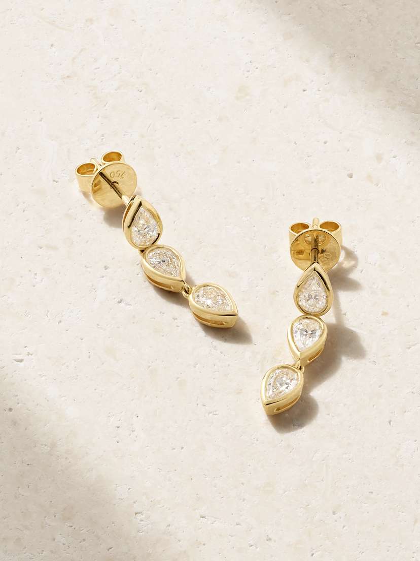 Anita Ko Elodie 18-karat Gold Diamond Earrings