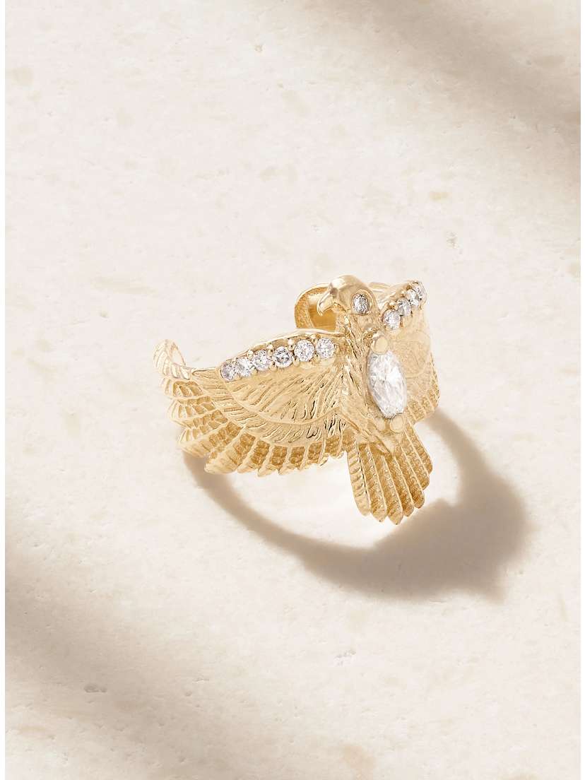 Jacquie Aiche 14-karat Gold Diamond Ear Cuff