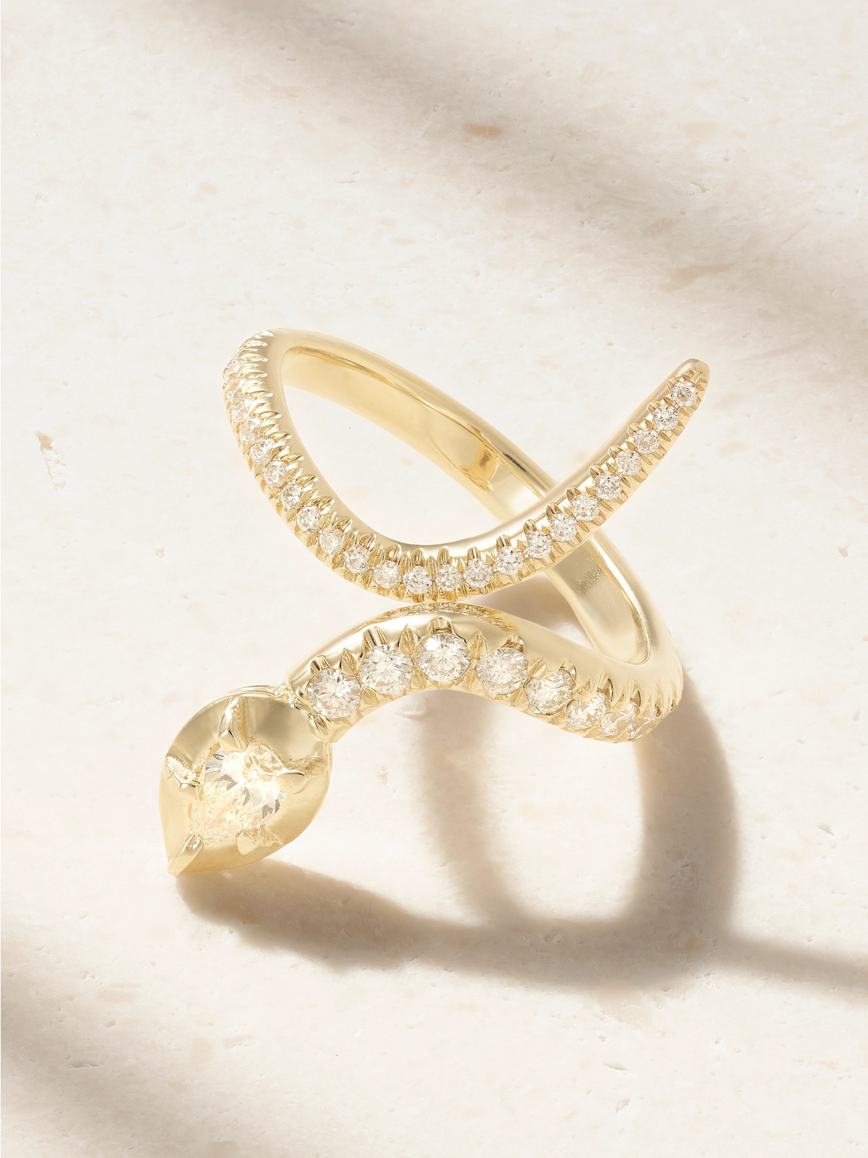 Jacquie Aiche Sophia 14-karat Gold Diamond Ring