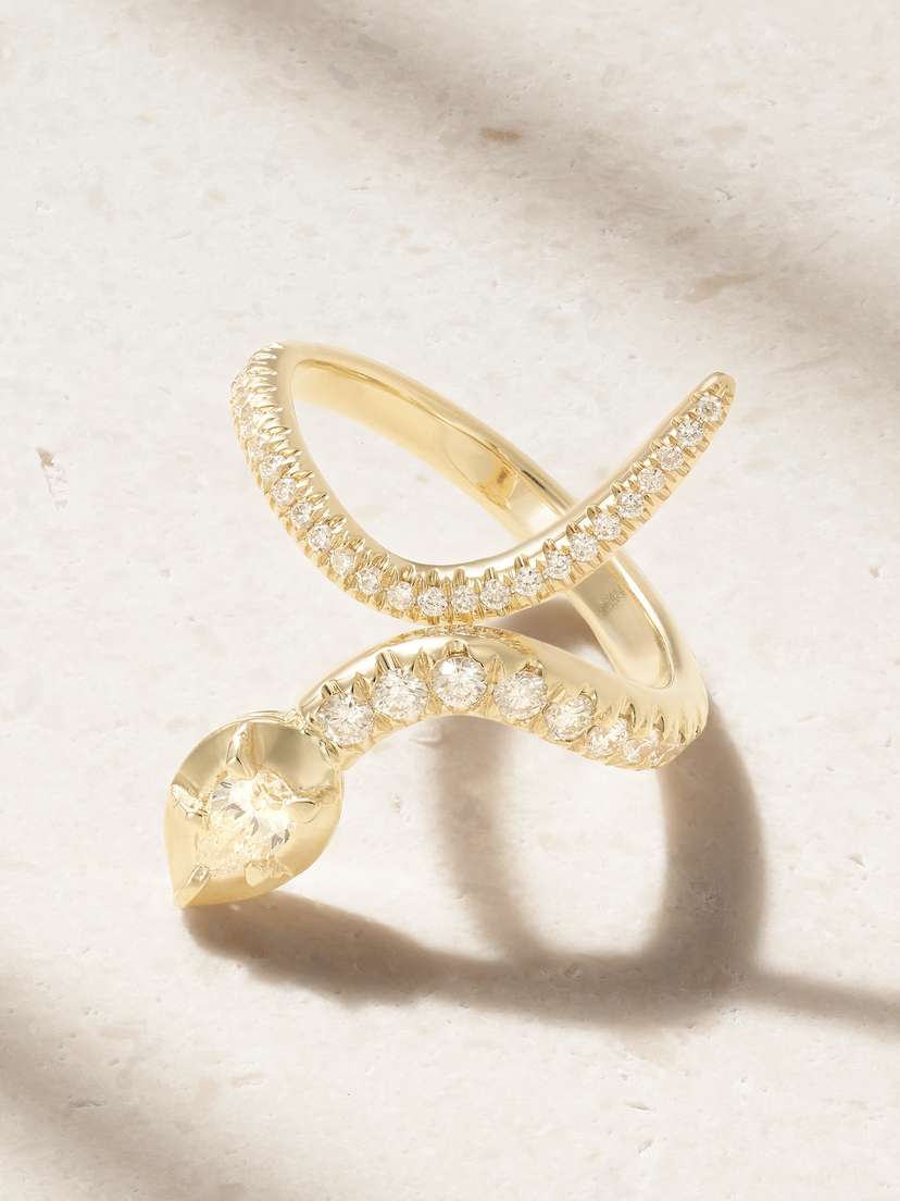 Jacquie Aiche Sophia 14-karat Gold Diamond Ring