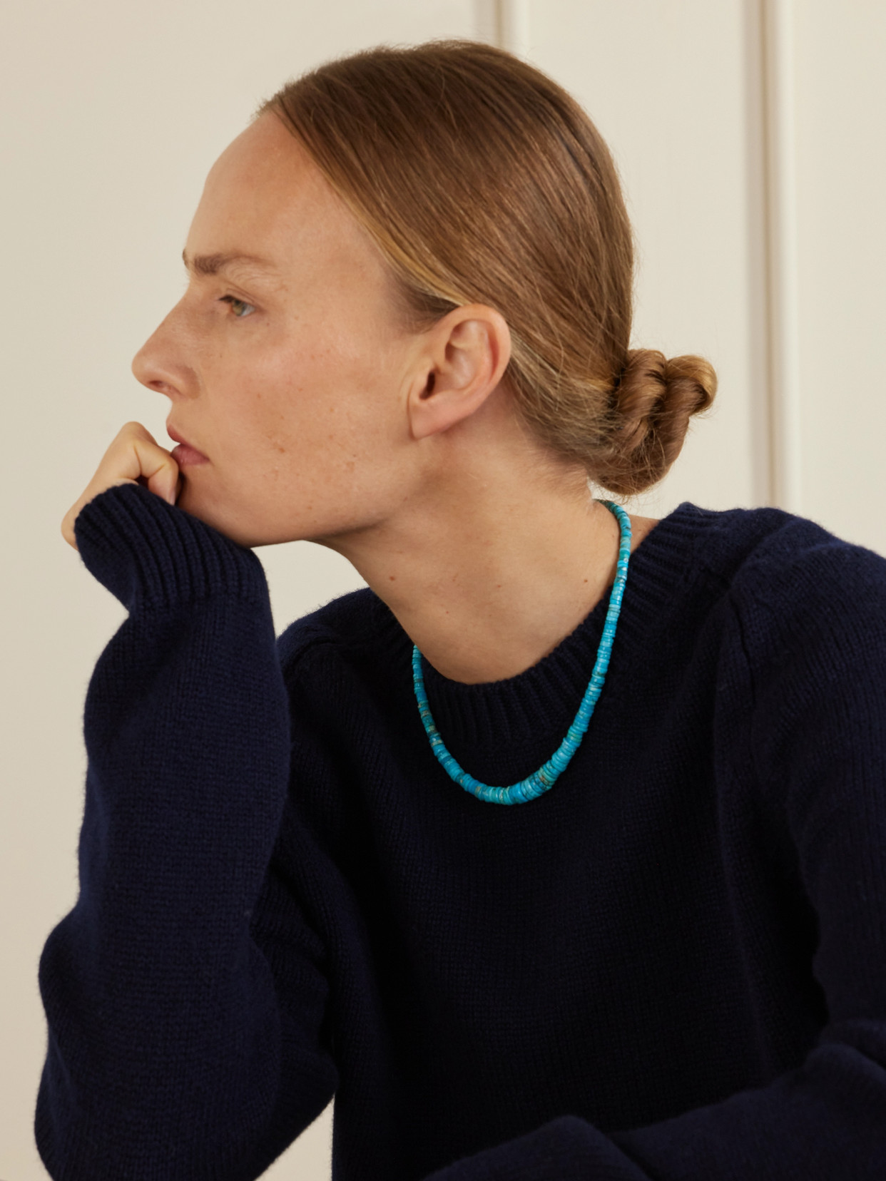 Jacquie Aiche 14-karat Gold Turquoise Necklace In Blue