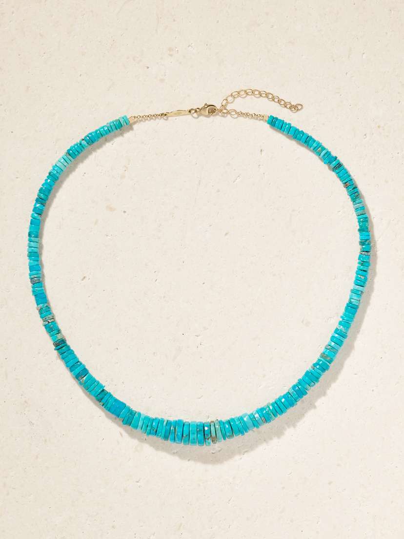 Jacquie Aiche 14-karat Gold Turquoise Necklace