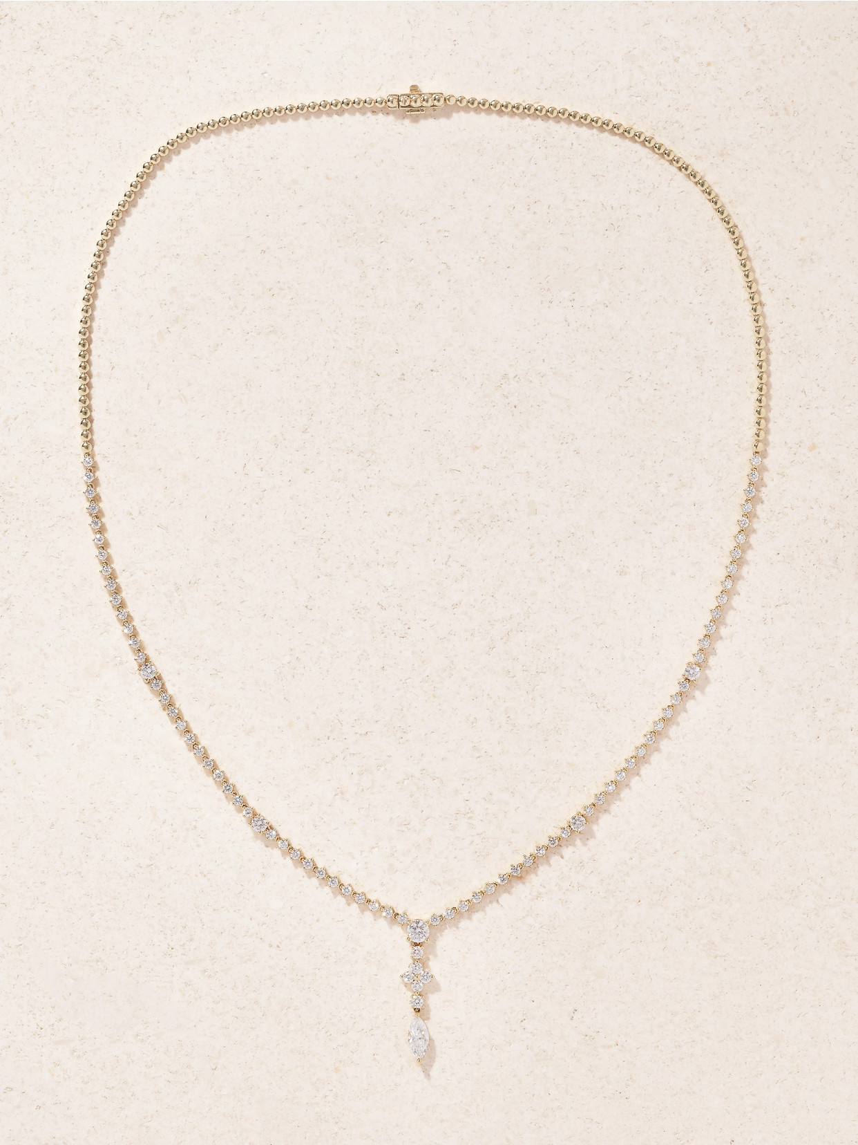 Anita Ko Vivi 18-karat Gold Diamond Necklace In Brown